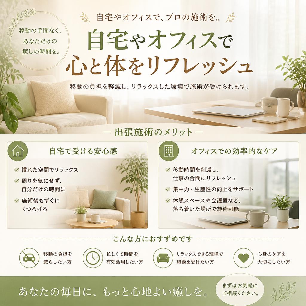 2. 自宅で受けられる安心感