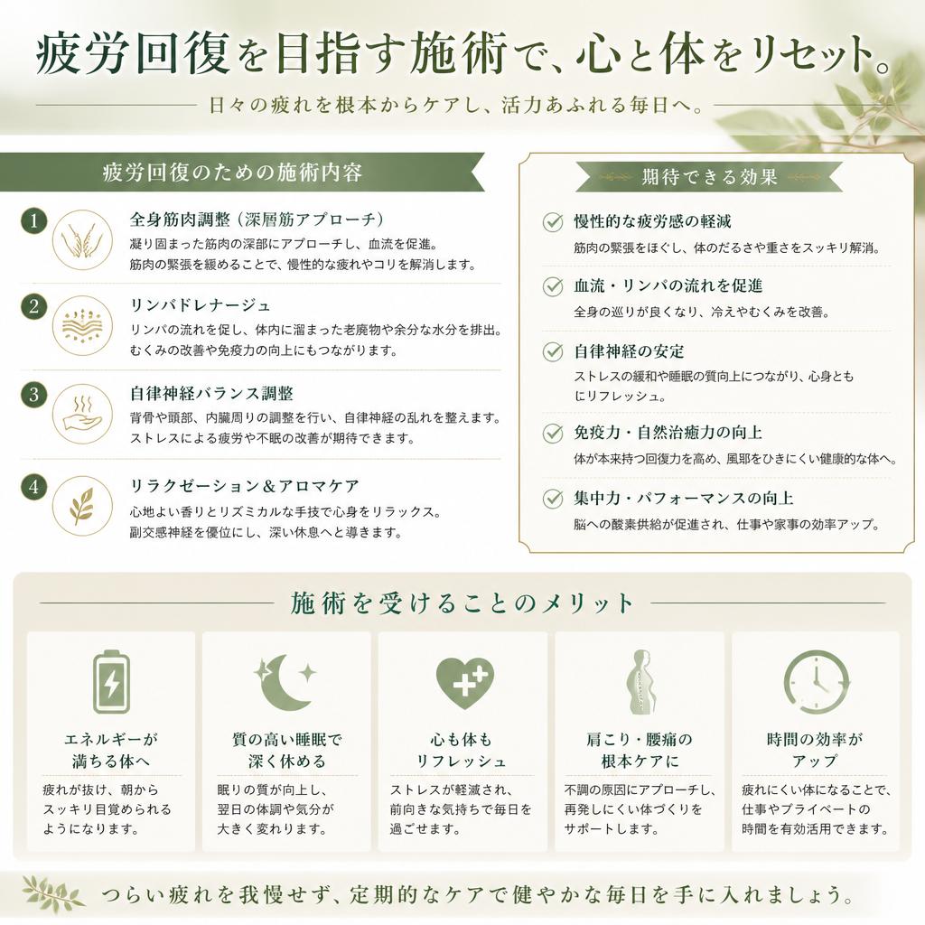 4. 疲労回復とリラクゼーション