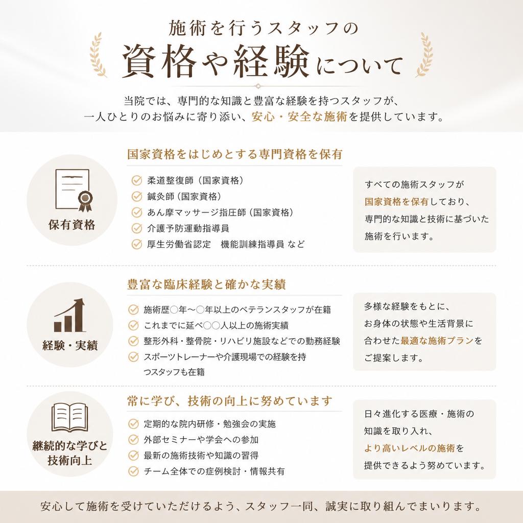 4. 国家資格を持つ専門スタッフが対応
