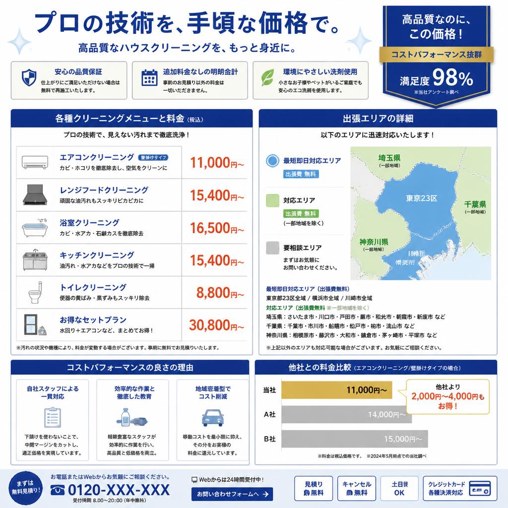 4. 出張エリアと料金プラン