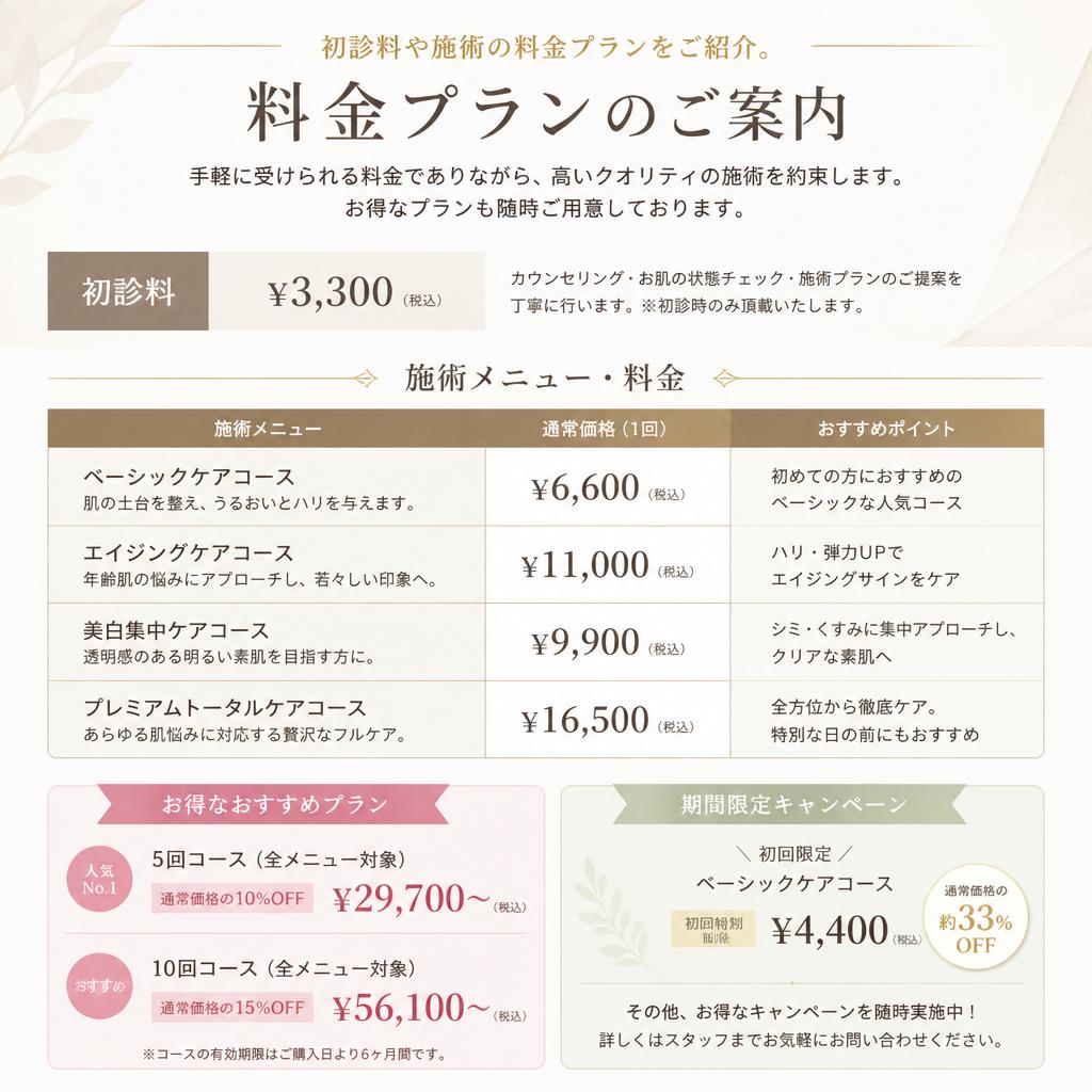 料金プランのご紹介