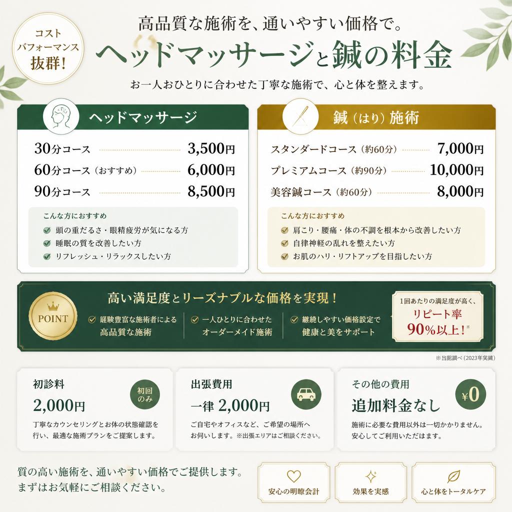 料金メニューの詳細