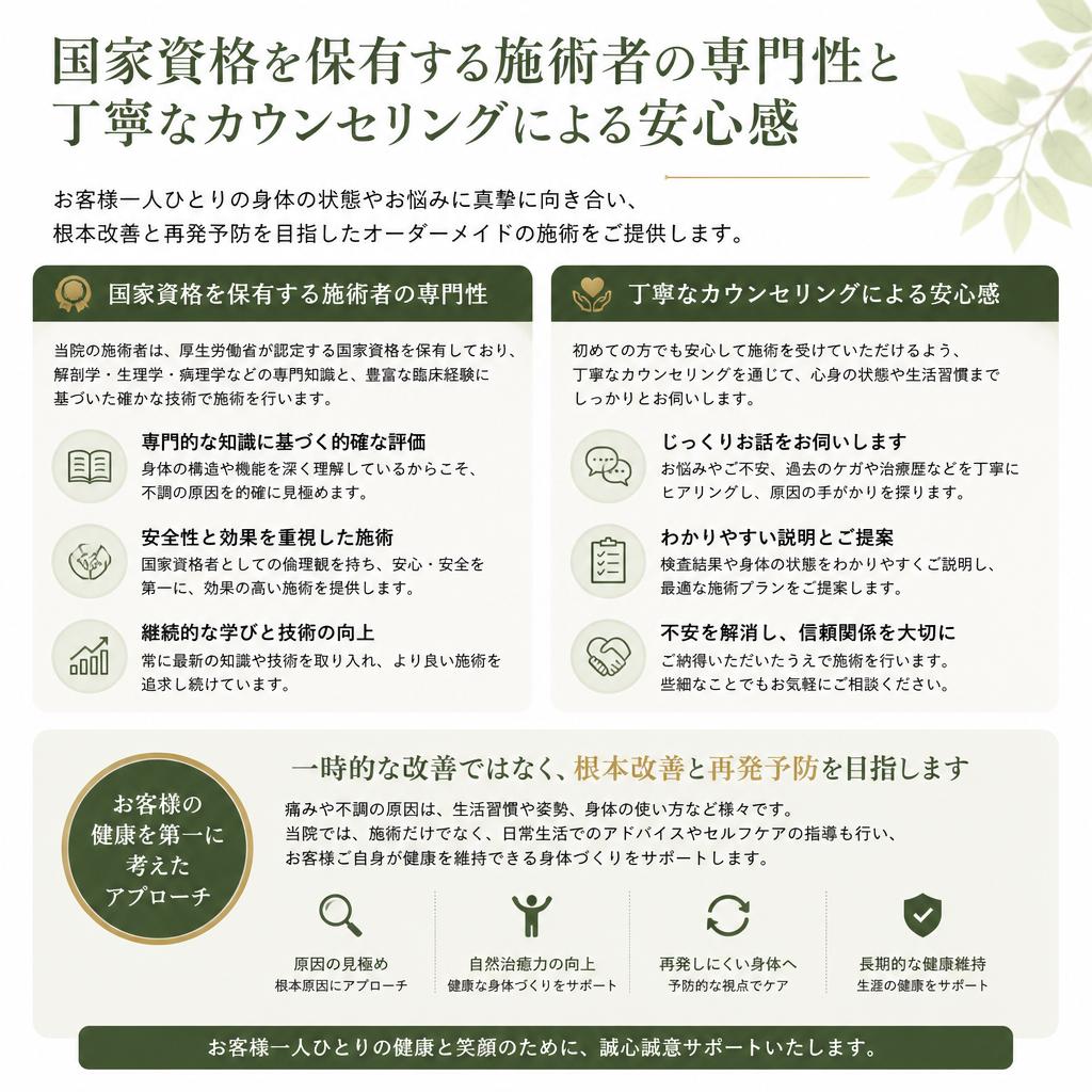 5. 施術者の紹介と信頼性